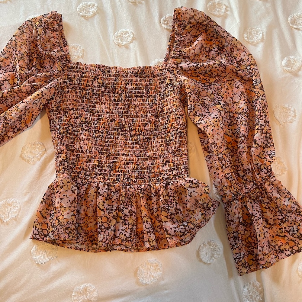 ASOS Floral Smocked Top